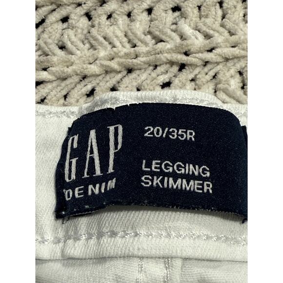 Gap Jeans Legging Skimmer Jegging Denim Womens Plus Size 20 White Blue Stretch - Picture 2 of 8